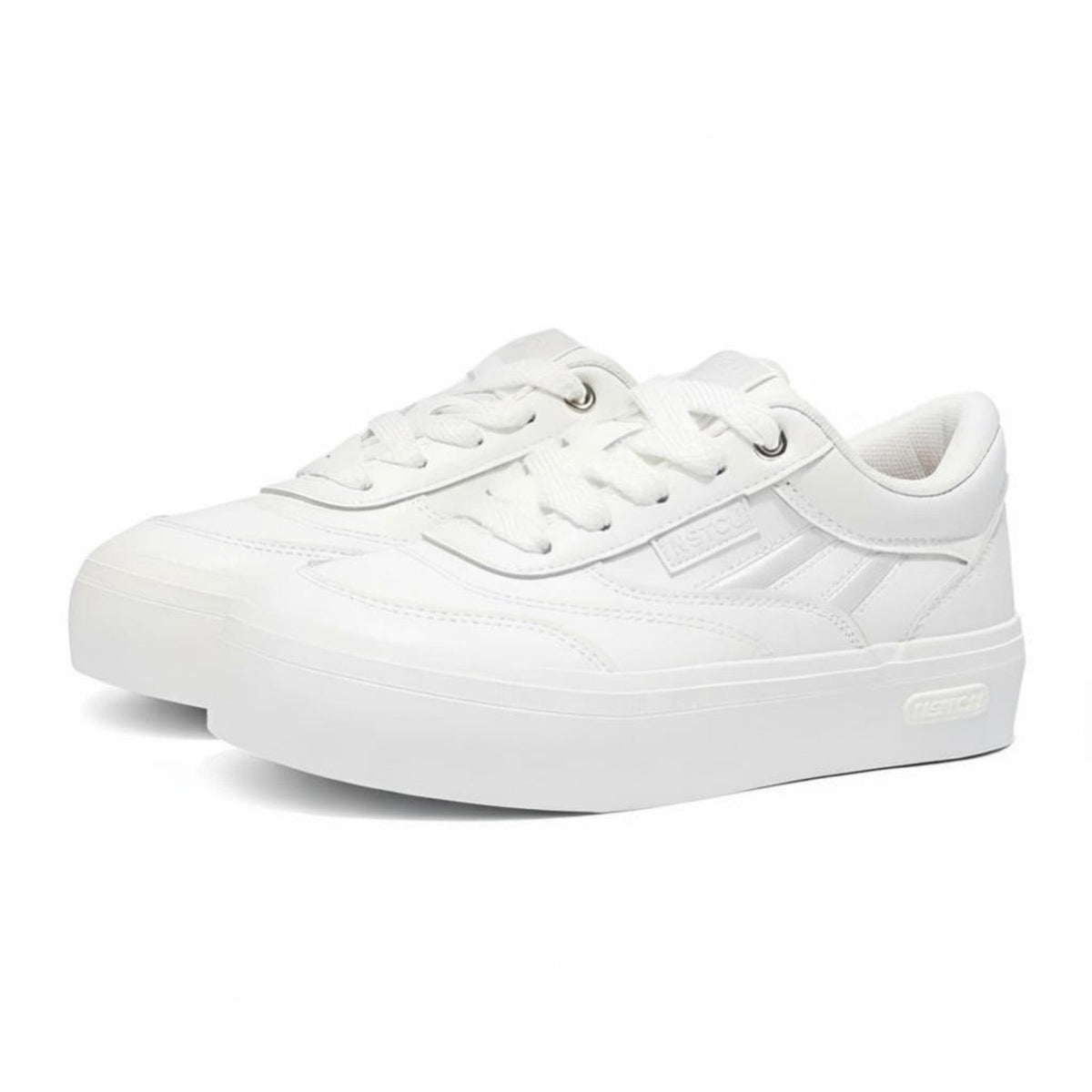 Women's Cream Platform Sneakers, Thick Sole, Warm Lining Option, Fashion Lace-Up Trainers, Autumn Winter Casual
