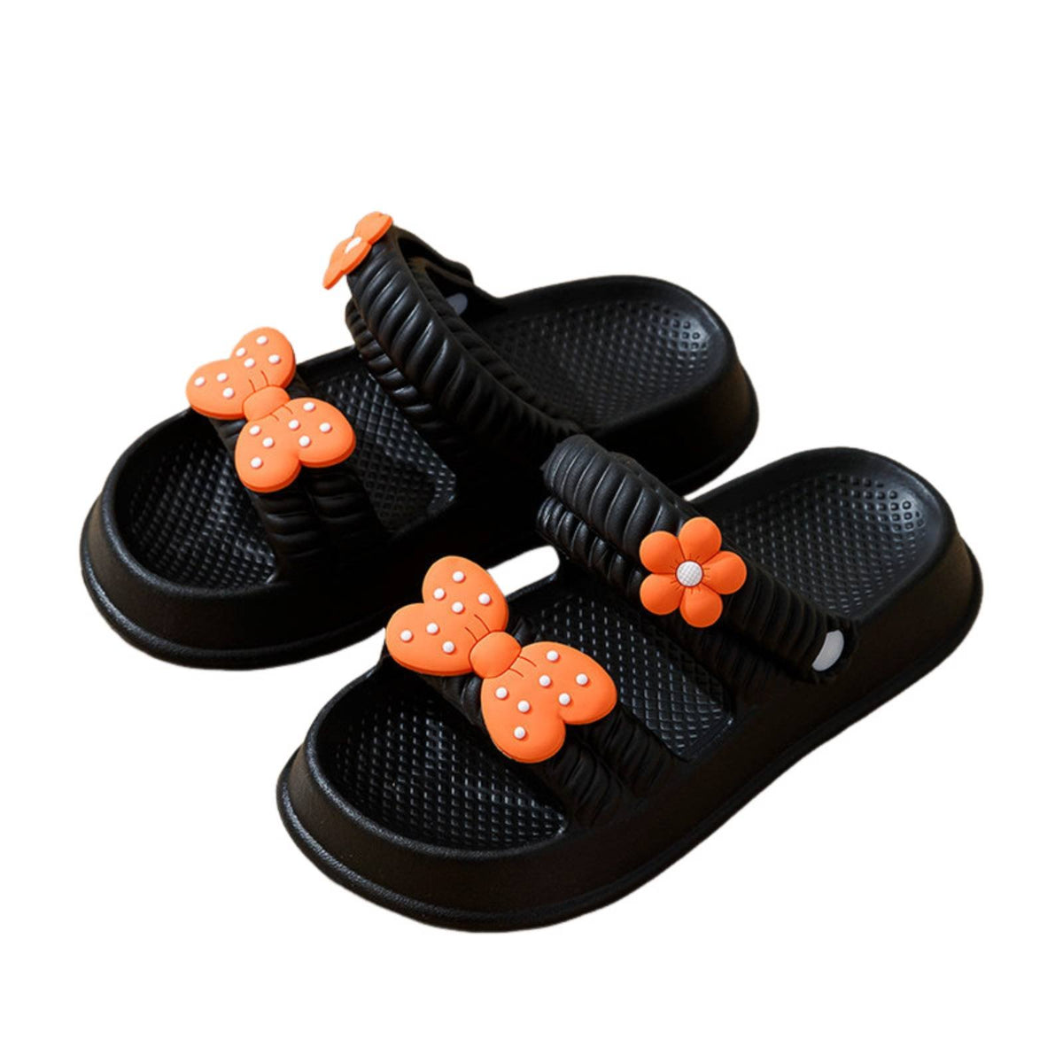 doubleWear Thick Sole Slide Sandals, Women's Summer Clog Shoes, Outdoor Beach, Foam Material, Cute Cartoon Decor