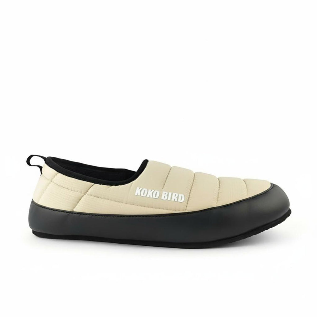 Cotton House Shoes, Non-Slip Rubber Sole, Plush Lined, Closed Heel Bread Style, Unisex Winter Indoor Outdoor, Japanese Design