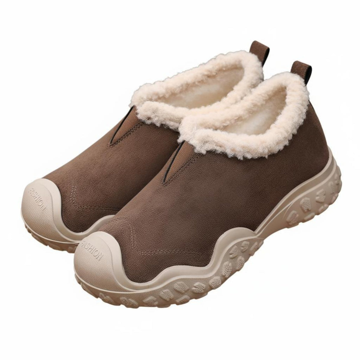Winter Thick Sole Boots, Non-Slip, Warm, Upturned Toe, Outdoor Hiking Short Boots for Women