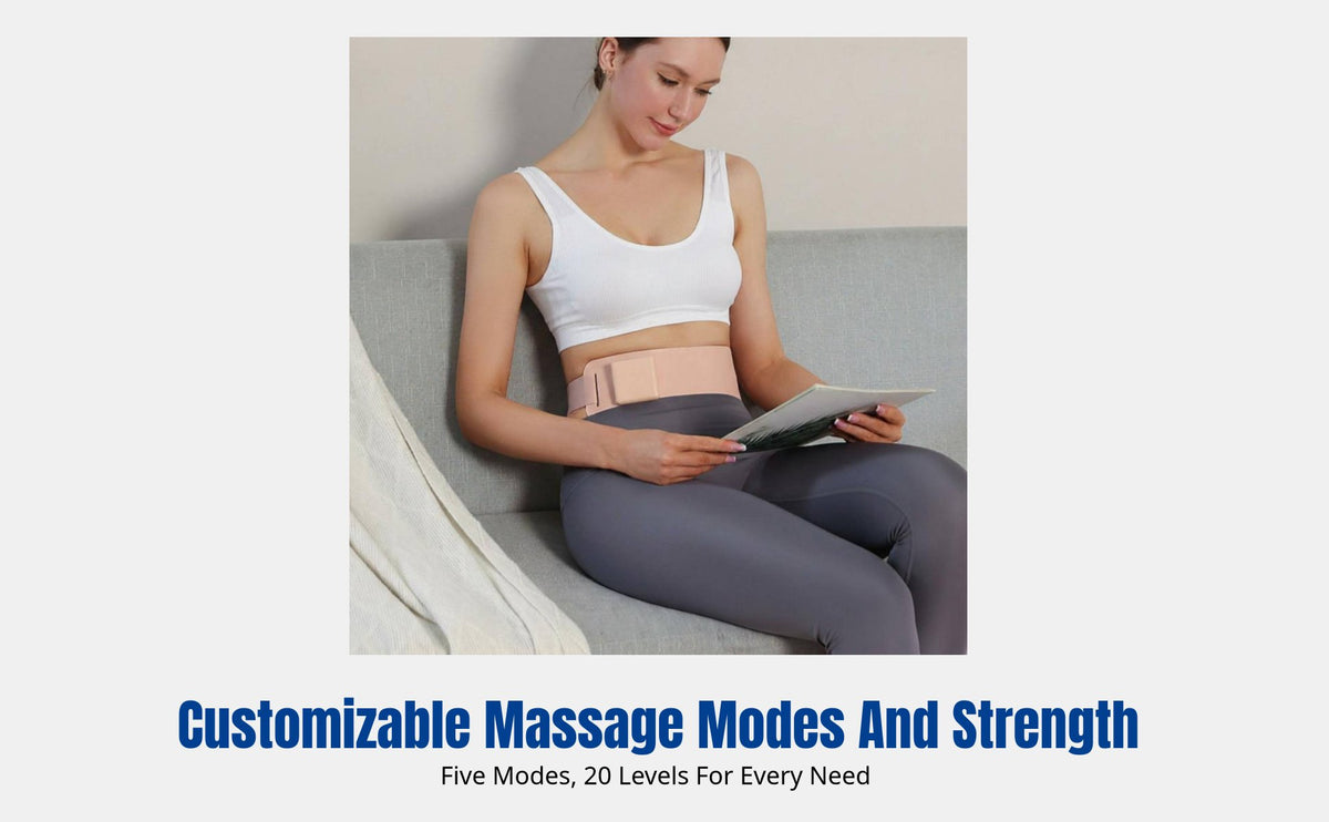Smart Heated EMS Massage Belt, Waist Shaping, Adjustable