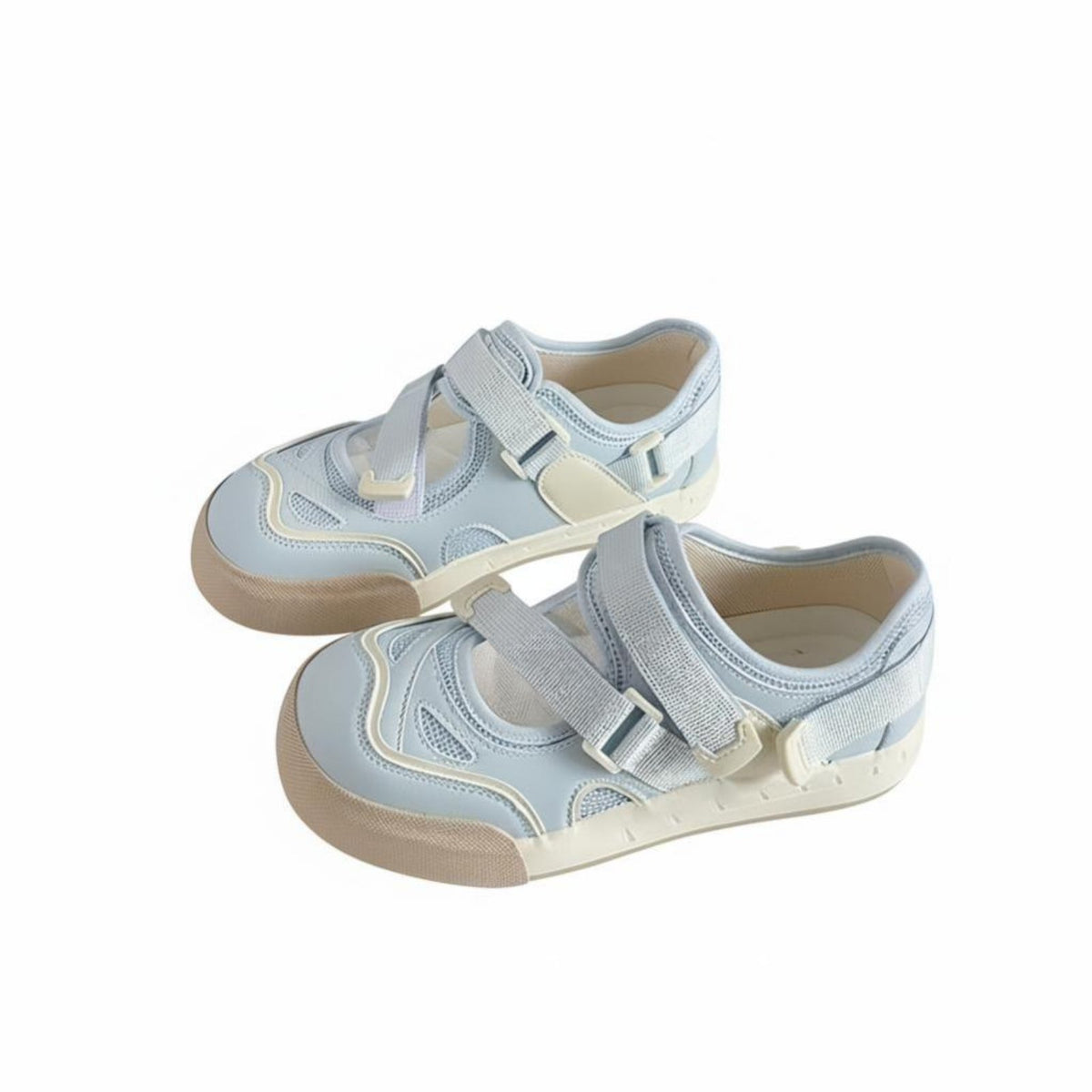 Distinctive Ugly-Cute Mesh Sandals, Hook-and-Loop Closure, Summer Mary Jane Shoes for Women