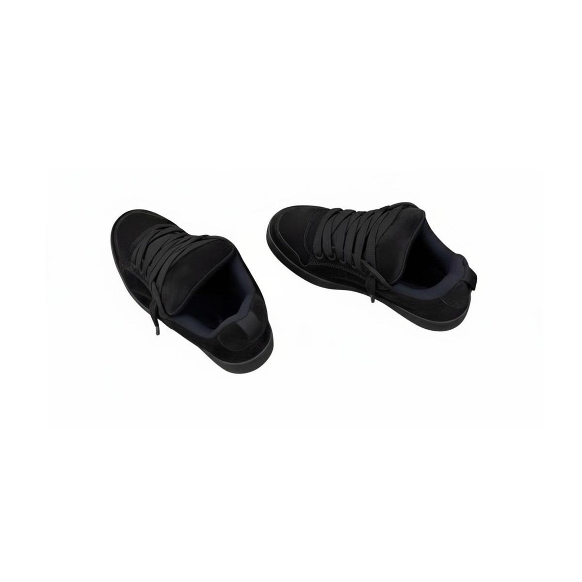 Casual Bread Shoes, Unisex Thick Sole Sneakers, Autumn Suede, Minimalist Lace-Up Design