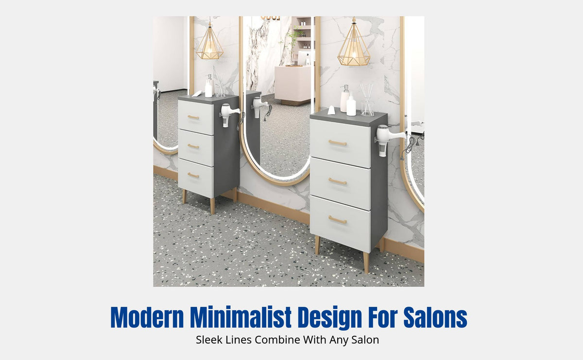 Salon Trolley Cart, Multi-Functional Drawer Storage Cabinet, Hairdressing Tool Organizer for Barbershop, Beauty Studio, Spa