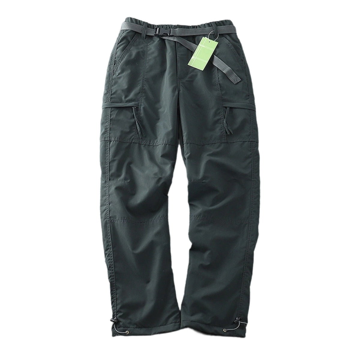 Outdoor Fleece Lined Utility Pants, Windproof Waterproof Utility Pants, Winter Warm Unisex Hiking Trousers, Multi-Pocket Relaxed