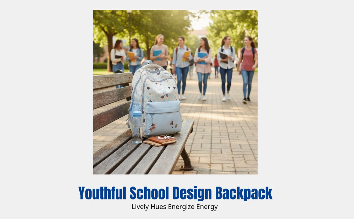 Cartoon Dachshund Student Backpack, School Bag, Outdoor Travel, Multicolor, Unisex, Large Capacity, Nylon, Laptop Compartment