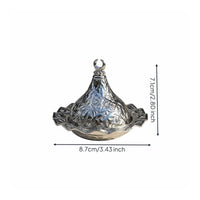 Ottoman Design Sugar Container Engraved Pattern Sweets Dish Lid
