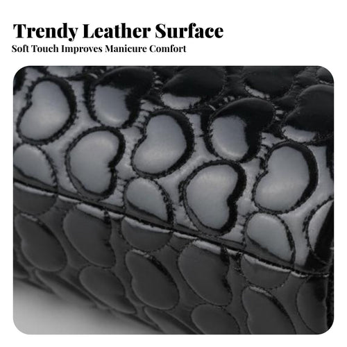 Detachable Cover Semi-Circle Manicure Pillow PU Leather Material Manicure Hand Pillow Comfortable Support for Manicurists, Women, Home