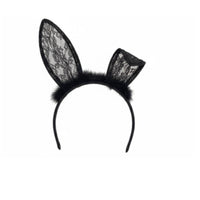 Lace Hare Ear Headband Alluring Design Creature Ears Headband Cosplay Ears Hairband Cute Look Cosplay Ear Headpiece Comfortable