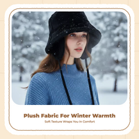 Wide Brim Winter Hat Unisex Slouch Soft Lined Snug for Ice