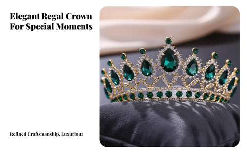 Bridal Princess Crown Elegant Design Crystal Bridal Tiara Crystal Accent Crown Luxury Look Crystal Headpiece Baroque Design