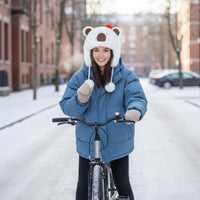Capybara Fuzzy Hat Windproof Winter Headwear for Cycling, Women, Girls