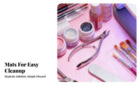 Soft Touching Disposable Nail Table Mat Sturdy Nail Art Table Mat Generous Size for Estheticians, Adults, Beauty Salon, Home, Medical Office