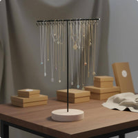 Necklace Stand Wood Base Bracelet Display Rack Easy to Assemble for Market Stall