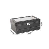 PU Leather Jewelry Box Clasp Closure Double-Layer Jewelry Box