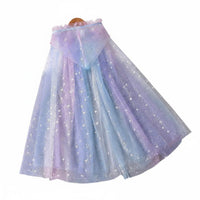 Hooded ice crystal Shawl Princess design Dress-up Cloak Sparkling ice crystals