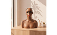 Mannequin Head with Shoulders Bald for Retail Stores, Jewelers
