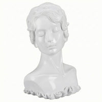 Resin Bust Stand Decorative Earring Necklace Display Bust Smooth Glossy Finish
