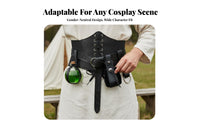 Laced protective Girdle Nordic Design Lace-up Corset Belt Retro Look for Rolerole-participants