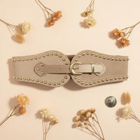 Wide Elastic Waist Belt Flexible & Comfortable StuddedWestern Adjustable Fashion Accessory for Women