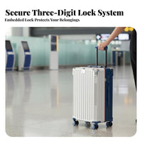 Hardside Roller Bag Long-Lasting Luggage Reinforced Corners for Men, Students
