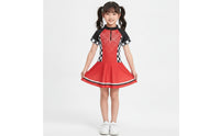 Racing Dress Zipper Closure Racing Costume Flared for Stage Performances, Girls