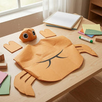 Slip-on Crab Costume Printed Markings Crab Dress-up Costume Ocean Themed