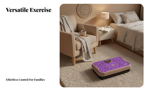 Adjustable Speed Levels Vibration Plate Exercise Machine Anti-Slip Surface Whole Body Vibration Machine Compact Design Vibrating Exercise Plate Quiet Drive Mechanism for Adults, Office Workers, Seniors, Home Gym, Small Areas, Living Room