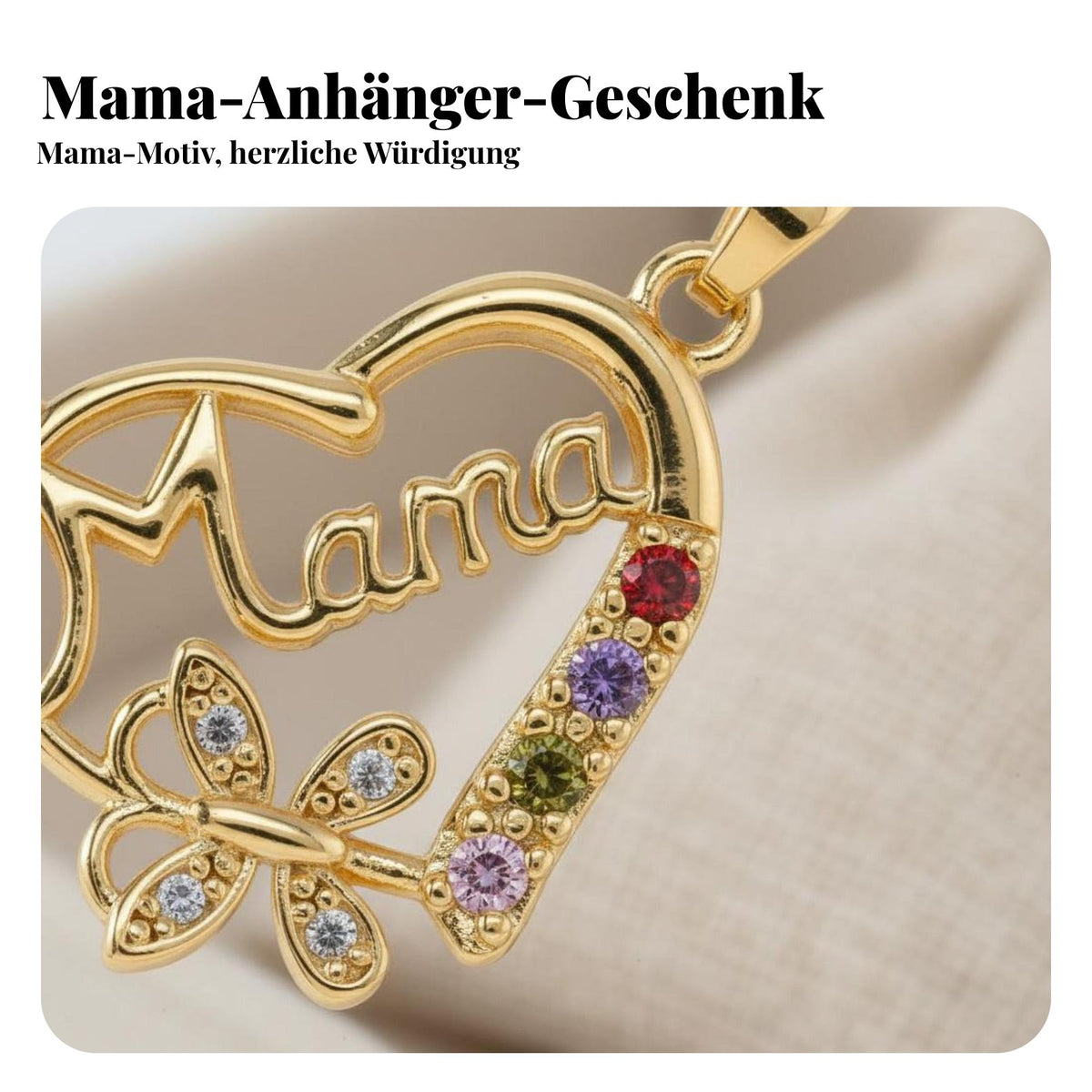 Mom Heart Necklace Symbolic Gift Mama Heart Necklace Versatile for Moms