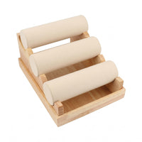 Bracelet Display Stand Padded Accessory Rack Wooden