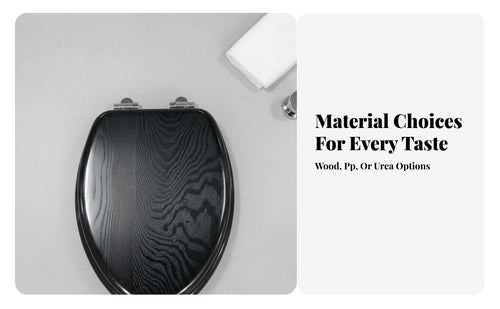 Easy to Install Replacement Toilet Seat Long-Lasting Wooden Toilet Seat Waterproof Bathroom Accessory Heavy Duty for Homeowners, Adults, DIY Enthusiasts, Restroom, Powder Room, Home, Hotel