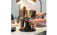 Salon Hair Tool Rack Stable Support Round Tray Tool Holder Space-Saving