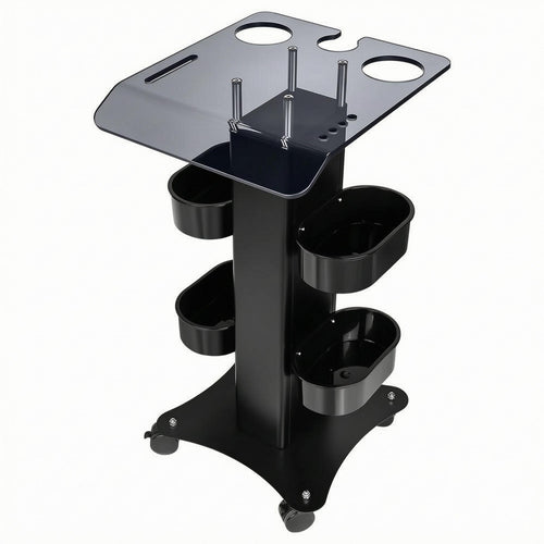 Rolling Salon Cart Side Cups Salon Cart Tool Organizer for Barbers