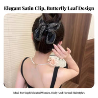 Crystal Silk-Like Hair Grip Elegant Design Large Decorative Hair Grip Wheat Ear Pattern Jaw Grip Glittering Crystal S