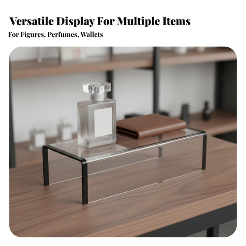 Acrylic Display Stand Versatile Use Acrylic Display Riser Easy to Clean U-Shaped Riser Shelf for Collectors, Shop Owners, Show Show, Store Counter