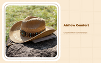 Sun Hat, Wide Brim Cowboy Style, Summer Beach Protection