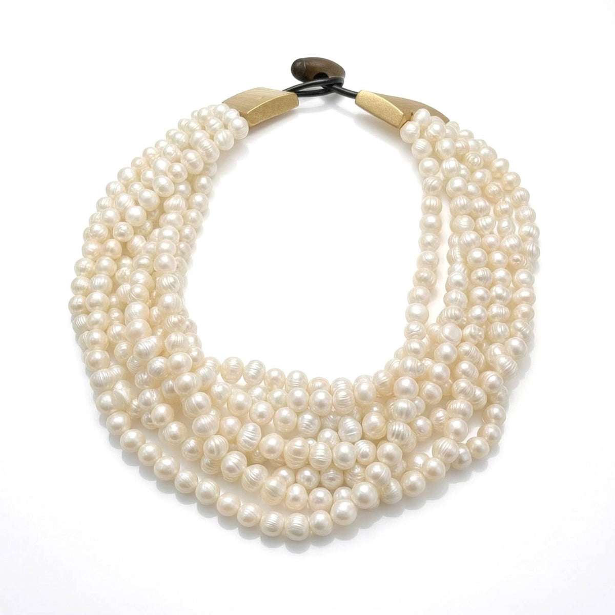Layered Pearl Necklace Cultured Layered Necklace Stacked for Women