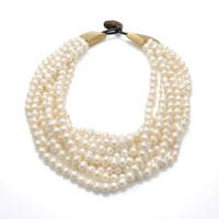 Layered Pearl Necklace Cultured Layered Necklace Stacked for Women