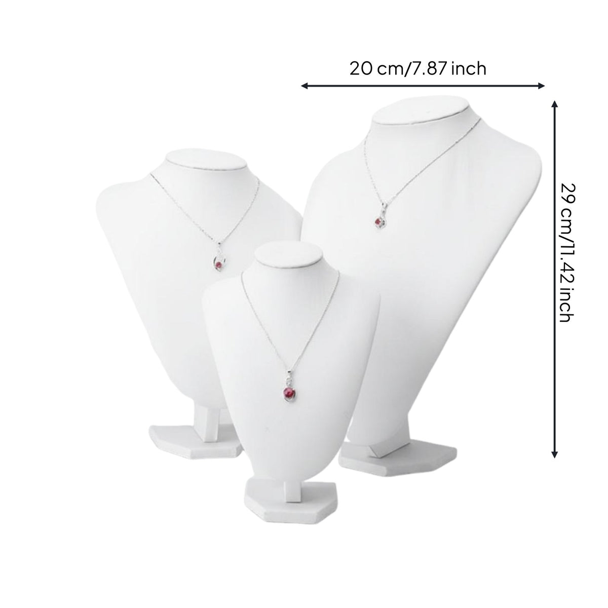 Necklace Display Bust Stable Base Jewelry Mannequin Stand Soft Material