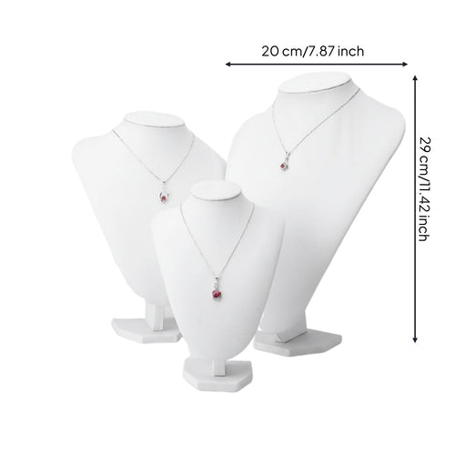 Necklace Display Bust Stable Base Jewelry Mannequin Stand Soft Material