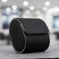 PU Leather Watch Roll Luxurious Lined Single Watch Storage Box Individual Accessory Organizer Elegant Design Removable Pillow