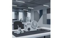 Mini Misting Fan Low Noise Type-C Desk Fan with Humidifier 3 Speed Settings