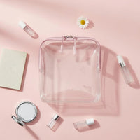 Clear Toiletry Bag Waterproof Transparent Makeup Pouch Reusable Clear Makeup Bag for Business Trip, Gym