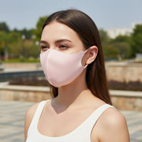 Cooling Facial Sun Cover Breathable Protection Face Covering SPF 50+ Equivalent Refreshing Silk Sun Cover for Driving, Travel