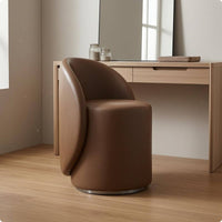 Upholstered Vanity Stool Minimalist Low-Back Vanity Chair Upholstered Makeup Chair Padded Seat Dressing Stool Backrest Support