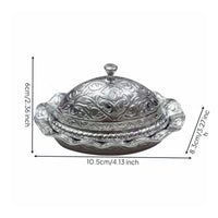 Ottoman Design Sugar Container Engraved Pattern Sweets Dish Lid