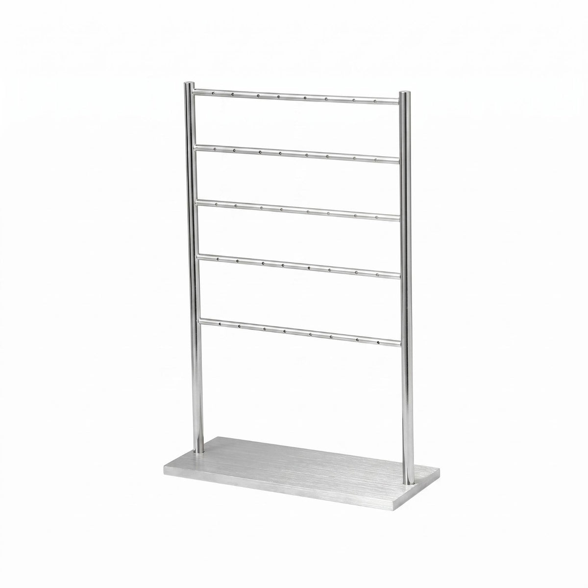 Metal Jewelry Stand Horizontal Rods Accessory Storage Slim Design