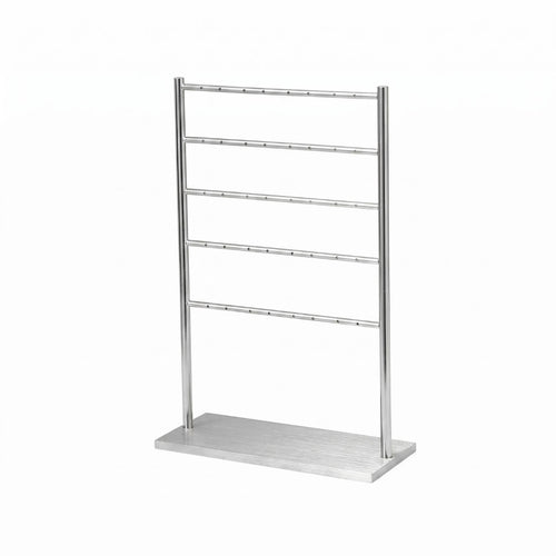 Metal Jewelry Stand Horizontal Rods Accessory Storage Slim Design