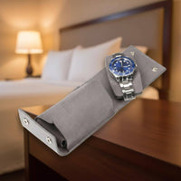 PU Leather Watch Box Lightweight Single Watch Travel Case Scuff-Resistant Resistant Soft Microfiber Lining for Travelers