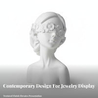Lightweight Female Mannequin Head Long-Lasting Hat Display Model Professional Grade for Boutique Owners, Photo Shoots, Shop Display Areas